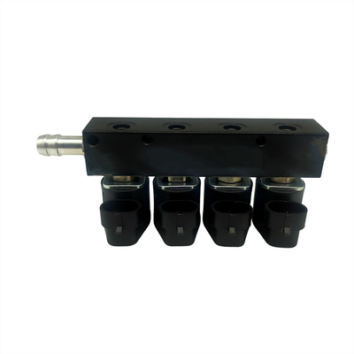 ریل انژکتور LPG CNG LN-LIG1S مشکی با مقاومت 2 اهم 3 اهم برای اتوگاز