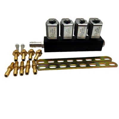 ریل انژکتور LPG CNG LN-LIG1S مشکی با مقاومت 2 اهم 3 اهم برای اتوگاز