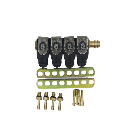 ریل انژکتور LPG CNG LN-LIG1S مشکی با مقاومت 2 اهم 3 اهم برای اتوگاز