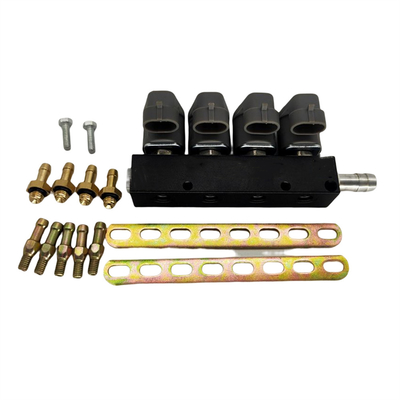 3 Ohm Injector Harness Rail برای خودروهای سیاه 4 سیلندر CNG یا LPG