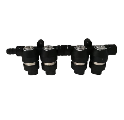 ریل انژکتور LPG CNG 4 سیلندر مشکی مونتاژ شده 2 اهم / 3 اهم