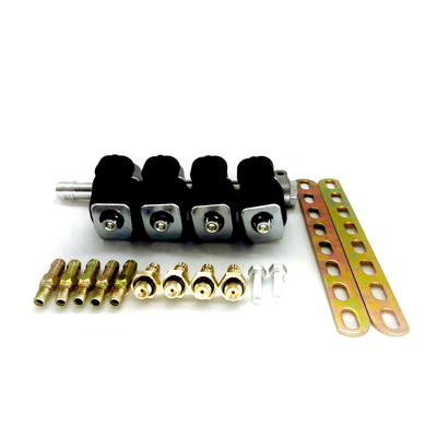ریل انژکتور LPG CNG LN-LIG1 برای انژکتورهای ریلی 4 سیلندر 2 اهم یا 3 اهم مشکی GPL GNV