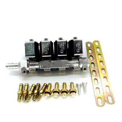 ریل انژکتور LPG CNG LN-LIG1 برای انژکتورهای ریلی 4 سیلندر 2 اهم یا 3 اهم مشکی GPL GNV
